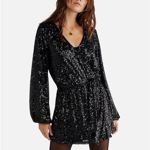 NWT FREE PEOPLE Sequin Mini Romper/ Mini Dress